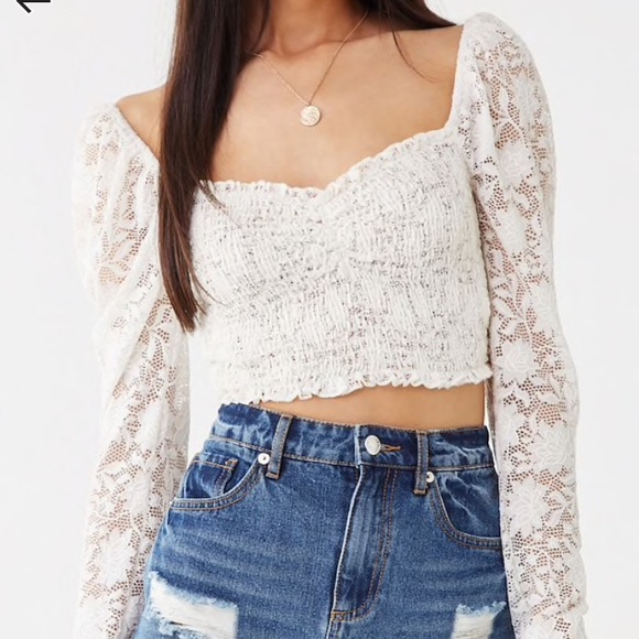 Tops - F21 long sleeve lace top